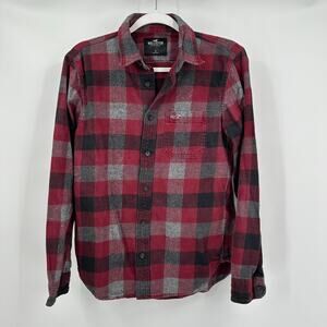 Hollister Mens Flannel Shirt Sz S Buffalo Plaid Old Money Preppy Rugged Outdoors